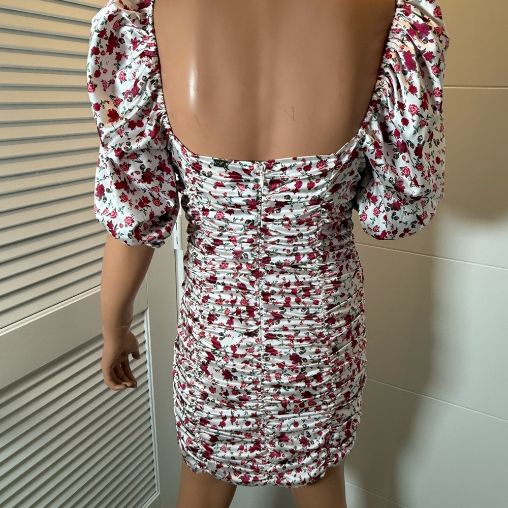 For Love & Lemons Floral Ruched Dress size medium - Picture 2 of 15